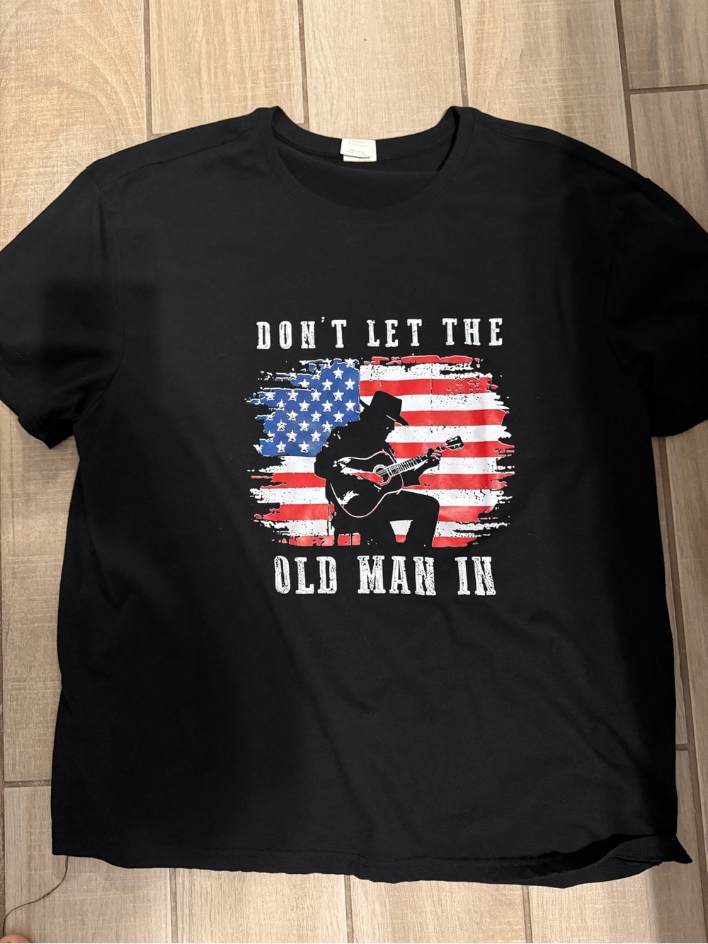 Don’t Let The Old Man In - Black Graphic Tee size XL